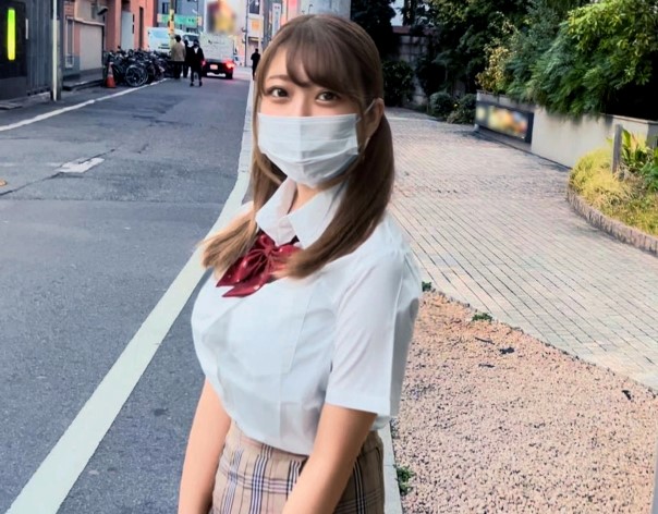 制服JK×パパ活わいせつ淫行｜爆乳素人娘をホテルに連れ込んで、パイパンまんこをデカチン責め。喘ぎまくり
